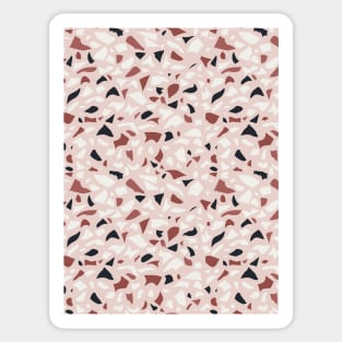 Terrazzo Pattern In Terracotta Black And White Sticker